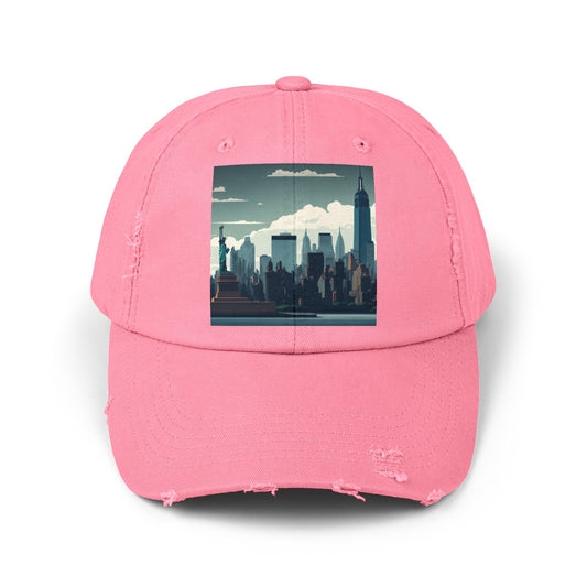 NYC Skyline Distressed Hat